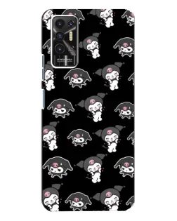 Чехол для TECNO Pova 2 (LE7n) с картинкой «Черный паттерн Kuromi» Чехол для TECNO Pova 2 (LE7n) с картинкой «Черный паттерн Kuromi»