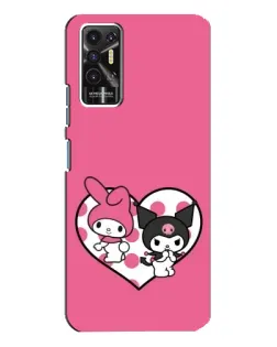 Чехол для TECNO Pova 2 (LE7n) с картинкой «Kuromi и My Melody» Чехол для TECNO Pova 2 (LE7n) с картинкой «Kuromi и My Melody»