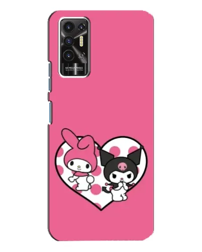 Чехол для TECNO Pova 2 (LE7n) с картинкой «Kuromi и My Melody»