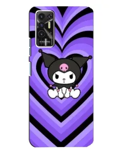 Чехол для TECNO Pova 2 (LE7n) с картинкой «Kuromi и фиолетовые сердца» Чехол для TECNO Pova 2 (LE7n) с картинкой «Kuromi и фиолетовые сердца»