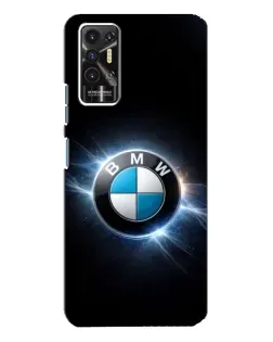 Чехол для TECNO Pova 2 (LE7n) с картинкой «BMW — неоновое сияние»