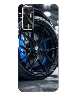Чехол для TECNO Pova 2 (LE7n) с картинкой «Колесо BMW вблизи»