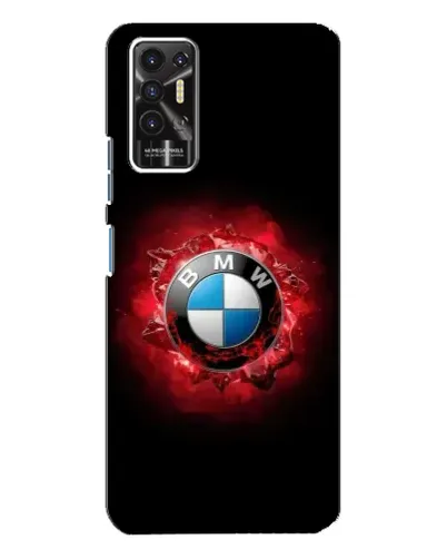 Чехол для TECNO Pova 2 (LE7n) с картинкой «Логотип BMW — вспышка»