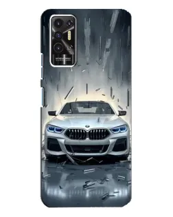 Чехол для TECNO Pova 2 (LE7n) с картинкой «BMW в свете фар»