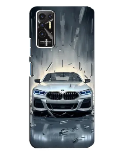 Чехол для TECNO Pova 2 (LE7n) с картинкой «BMW в свете фар»