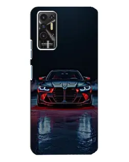 Чехол для TECNO Pova 2 (LE7n) с картинкой «BMW на мокрой дороге»