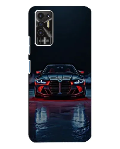 Чехол для TECNO Pova 2 (LE7n) с картинкой «BMW на мокрой дороге»