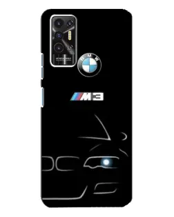 Чехол для TECNO Pova 2 (LE7n) с картинкой «Минималистичный принт BMW M3»
