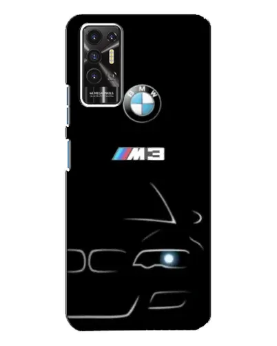 Чехол для TECNO Pova 2 (LE7n) с картинкой «Минималистичный принт BMW M3»