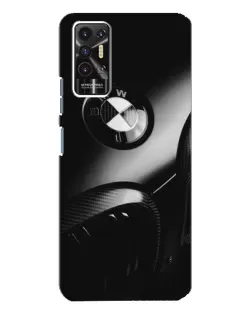 Чехол для TECNO Pova 2 (LE7n) с картинкой «Эмблема BMW — макро»