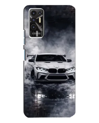 Чехол для TECNO Pova 2 (LE7n) с картинкой «BMW сквозь туман»