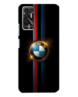 Чехол для TECNO Pova 2 (LE7n) с картинкой «BMW M-Power неон»