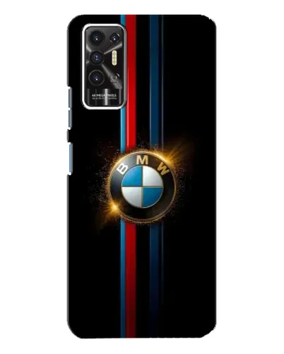 Чехол для TECNO Pova 2 (LE7n) с картинкой «BMW M-Power неон»