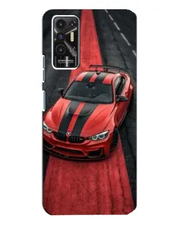 Чехол для TECNO Pova 2 (LE7n) с картинкой «BMW на красной дорожке»