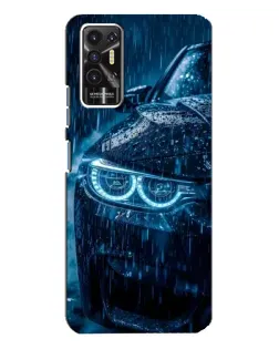 Чехол для TECNO Pova 2 (LE7n) с картинкой «BMW под дождем»