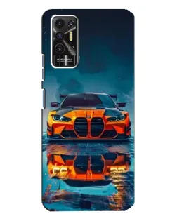 Чехол для TECNO Pova 2 (LE7n) с картинкой «BMW — золотая эмблема»