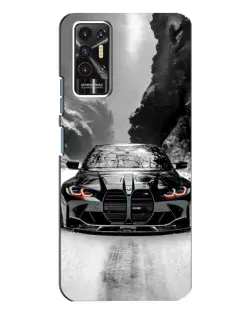 Чехол для TECNO Pova 2 (LE7n) с картинкой «BMW — акварельный дрифт»