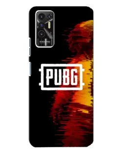 Чехол для TECNO Pova 2 (LE7n) с картинкой «Яркий логотип PUBG»