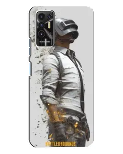 Чехол для TECNO Pova 2 (LE7n) с картинкой «PUBG — боец в пыли»