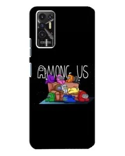 Чехол для TECNO Pova 2 (LE7n) с картинкой «Логотип Among Us»