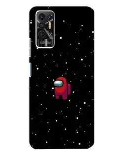 Чехол для TECNO Pova 2 (LE7n) с картинкой «Красный Among Us»