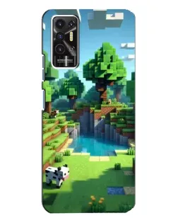 Чехол для TECNO Pova 2 (LE7n) с картинкой «Minecraft летний день»
