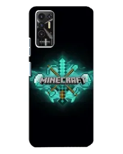 Чехол для TECNO Pova 2 (LE7n) с картинкой «Minecraft Diamond лого»