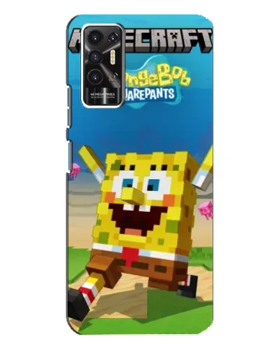 Чехол для TECNO Pova 2 (LE7n) с картинкой «Губка Боб Minecraft» Чехол для TECNO Pova 2 (LE7n) с картинкой «Губка Боб Minecraft»