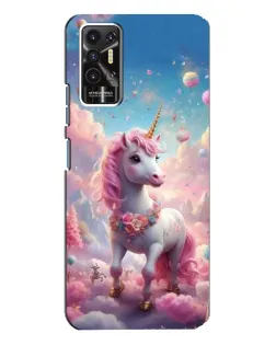 Чехол для TECNO Pova 2 (LE7n) с картинкой «Единорог среди облаков»