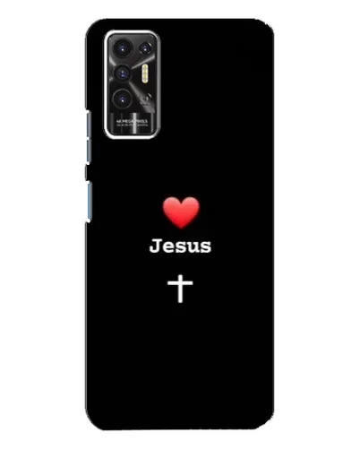Чехол для TECNO Pova 2 (LE7n) с картинкой «Сердце - Jesus»