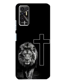 Чехол для TECNO Pova 2 (LE7n) с картинкой «Лев и Крест»