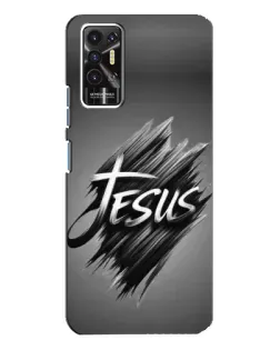 Чехол для TECNO Pova 2 (LE7n) с картинкой «Надпись Jesus Graffiti»
