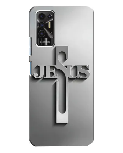 Чехол для TECNO Pova 2 (LE7n) с картинкой «Металлический крест Jesus» Чехол для TECNO Pova 2 (LE7n) с картинкой «Металлический крест Jesus»