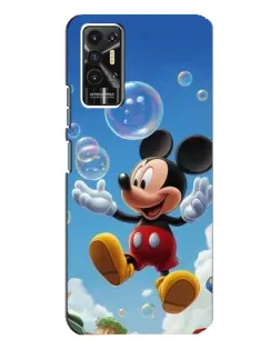 Чехол для TECNO Pova 2 (LE7n) с картинкой «Mickey и мыльные пузыри»