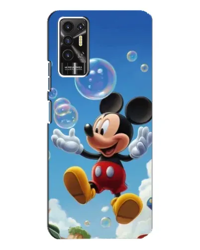 Чехол для TECNO Pova 2 (LE7n) с картинкой «Mickey и мыльные пузыри»