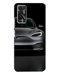 Чехол для TECNO Pova 2 (LE7n) с картинкой «Tesla Model S Look»