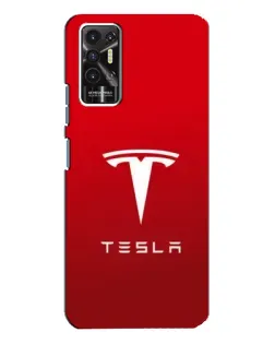 Чехол для TECNO Pova 2 (LE7n) с картинкой «Tesla Red Classic»