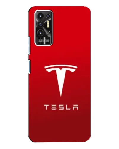 Чехол для TECNO Pova 2 (LE7n) с картинкой «Tesla Red Classic»