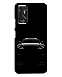 Чехол для TECNO Pova 2 (LE7n) с картинкой «Силуэт Tesla Night»