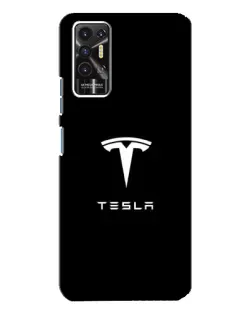 Чехол для TECNO Pova 2 (LE7n) с картинкой «Tesla White Logo»