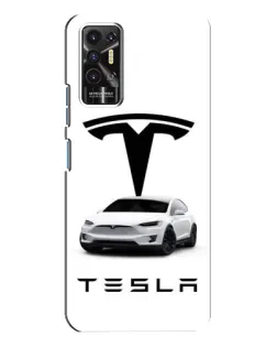 Чехол для TECNO Pova 2 (LE7n) с картинкой «Tesla White Style»