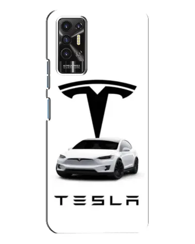 Чехол для TECNO Pova 2 (LE7n) с картинкой «Tesla White Style»