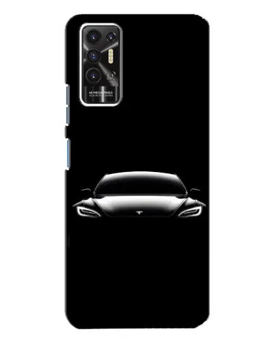 Чехол для TECNO Pova 2 (LE7n) с картинкой «Фары Tesla Night»
