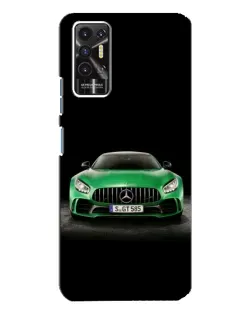 Чехол для TECNO Pova 2 (LE7n) с картинкой «Mercedes — неоновый лого»