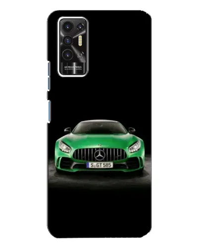 Чехол для TECNO Pova 2 (LE7n) с картинкой «Mercedes — неоновый лого»