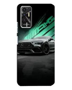 Чехол для TECNO Pova 2 (LE7n) с картинкой «Темный Mercedes AMG»