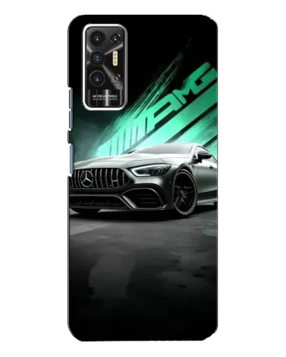 Чехол для TECNO Pova 2 (LE7n) с картинкой «Темный Mercedes AMG»