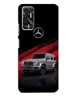 Чехол для TECNO Pova 2 (LE7n) с картинкой «Mercedes G-Class красный»