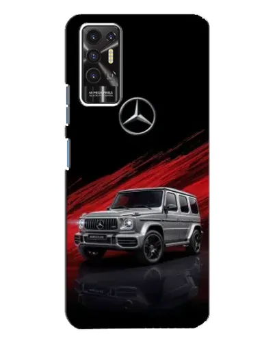 Чехол для TECNO Pova 2 (LE7n) с картинкой «Mercedes G-Class красный»