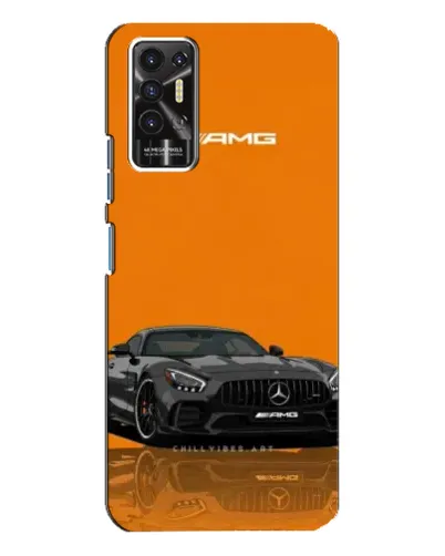 Чехол для TECNO Pova 2 (LE7n) с картинкой «Оранжевый Mercedes AMG»